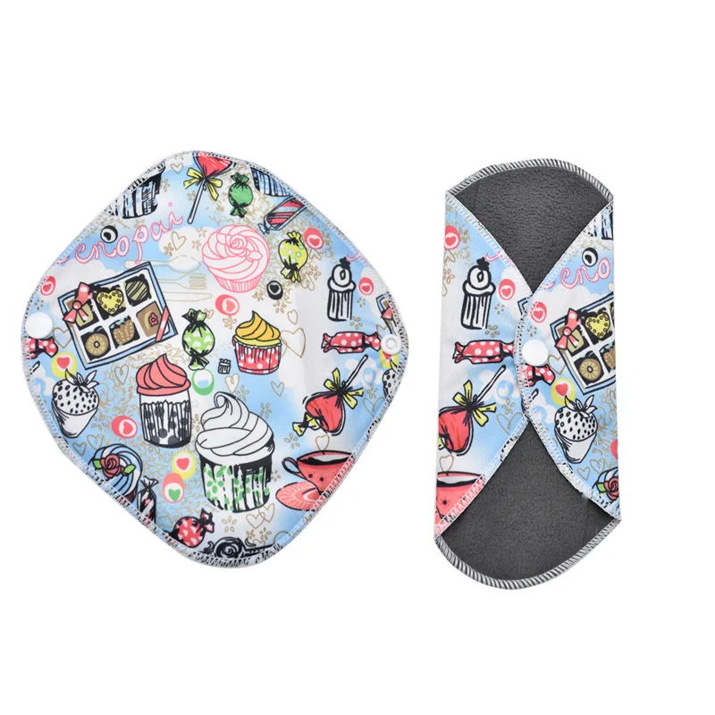 

Eco Reusable Sanitary Real Organic Light Incontinence Leak Free Reusable Menstrual Bamboo Cloth Pads, Customized printing