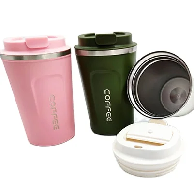 

2020 new Wholesale Custom reusable Travel Stainless Steel Coffee Mug with plastic Lid