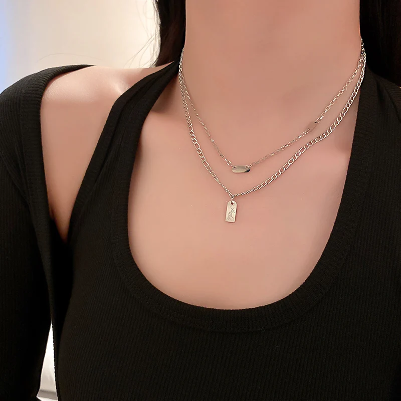 

fashion two layered lucky necklace jewelry