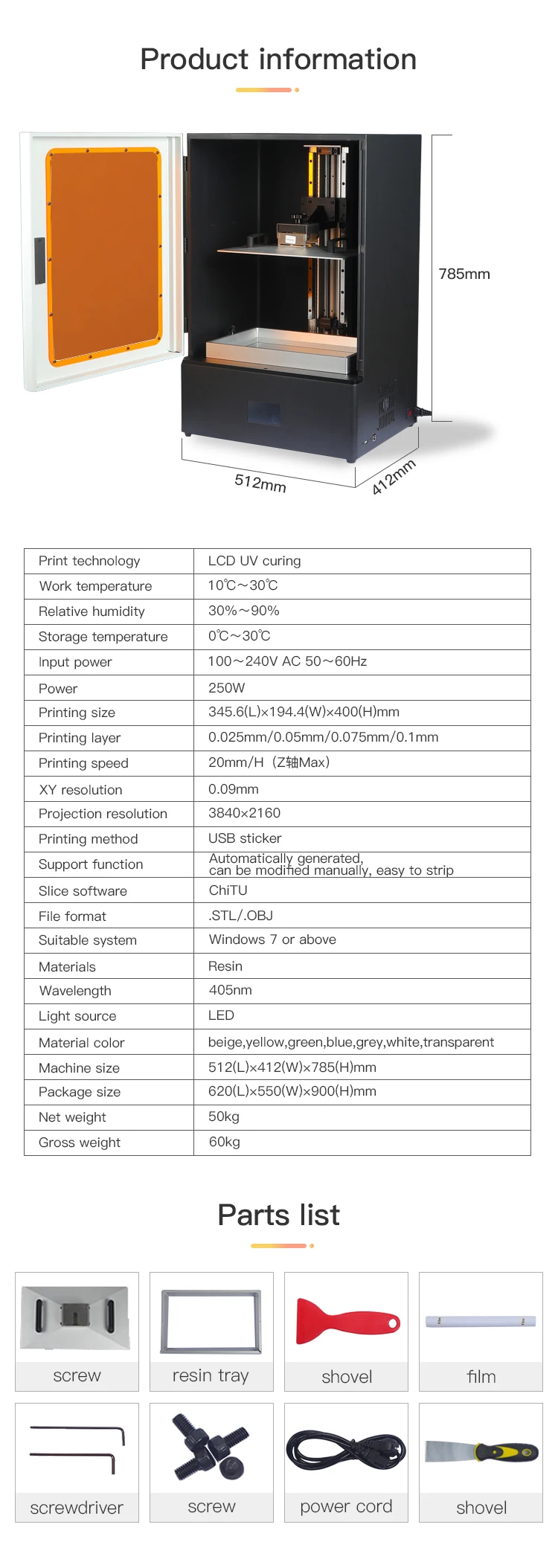 LCD 3D Printer High Resolution Education Jewelry Dental 3D Printer Photosensitive Resin 3D Printer