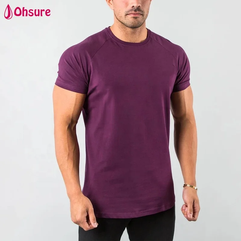 

OEM High quality plain bamboo cotton O neck sports t shirts Men's sports bamboo cotton T-shirt gym tshirt