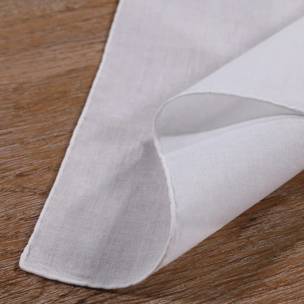 S014 Cotton Hand Rolled Edge Blank White Handkerchiefs - Buy 100% ...