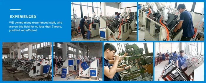 Automatic PE coated food paper lunch box making machine Hamburger box carton erecting machine