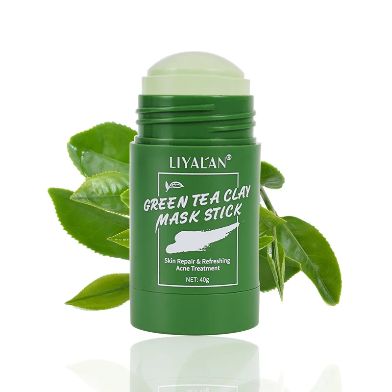 

Wholesale Organic Natural Green tea cleansing Facial Face Mud Clay Mask Stick
