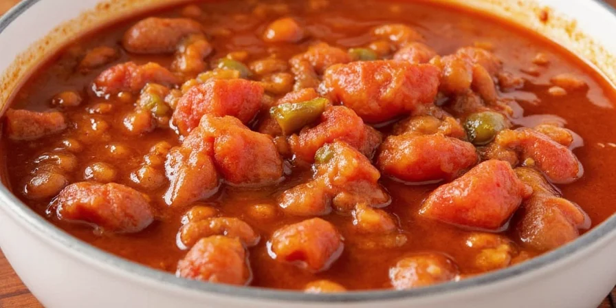 Serving Chili with Cornbread