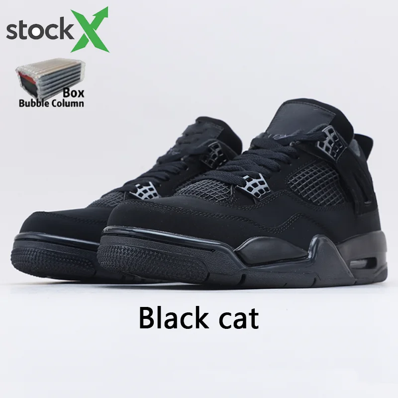 

Original quality Basketball Shoes OG 4 Retro AJ 4s Black Cat University Blue Women Men's Fashion Sneakers 4 retro Black Cat