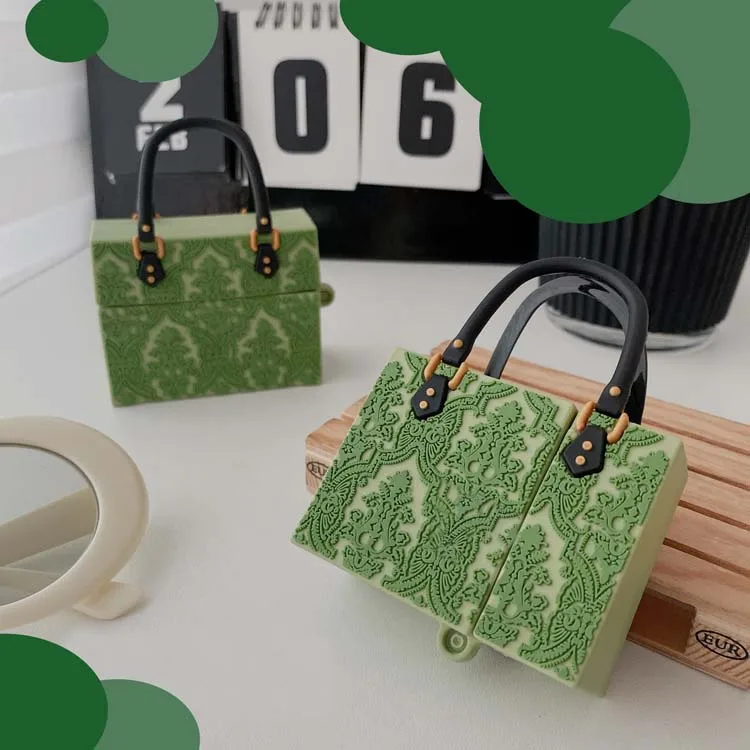 

Luxury Trendy Brand Silicone Shock-proof Women's Handbag Designer Earphone Case For Airpods Pro 1/2 3