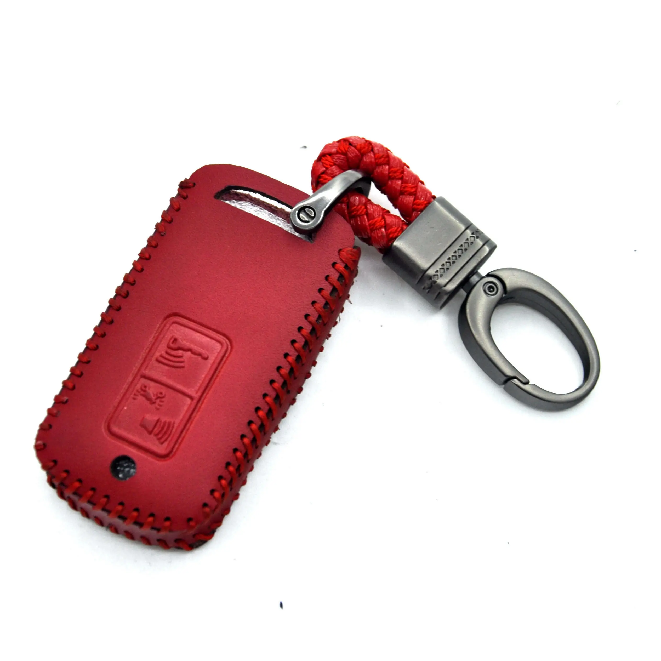 

Genuine Leather Motorcycle Key Cover for Click 150 Keychains Keybag Case 2 Buttons
