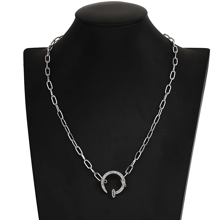 

gold plated statement necklace jwelery women necklace channel necklace