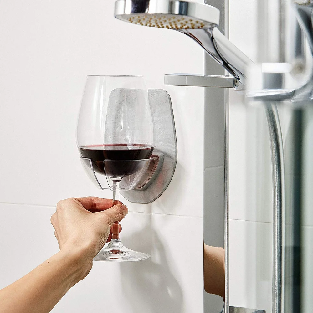 

Plastic Wine Glass Holder For The Bath Shower Red Wine Glass Silky Strong Wine Glass Storage Rack Kitchen Rack Hanging