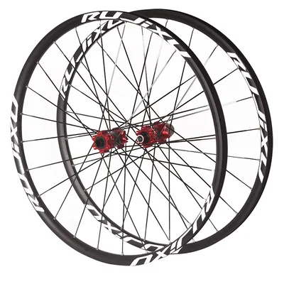 

Mountain Bike Disc Brake Wheel Set, 26 '' 27.5 '' and 29 '', Sealed Bearing, Center lock Rim, Wheelset, Black red