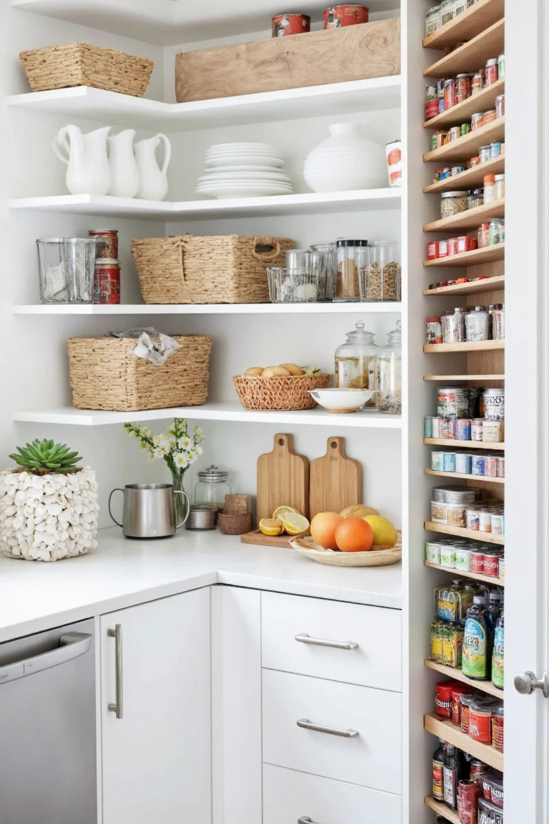 Adjustable tiered pantry drawers