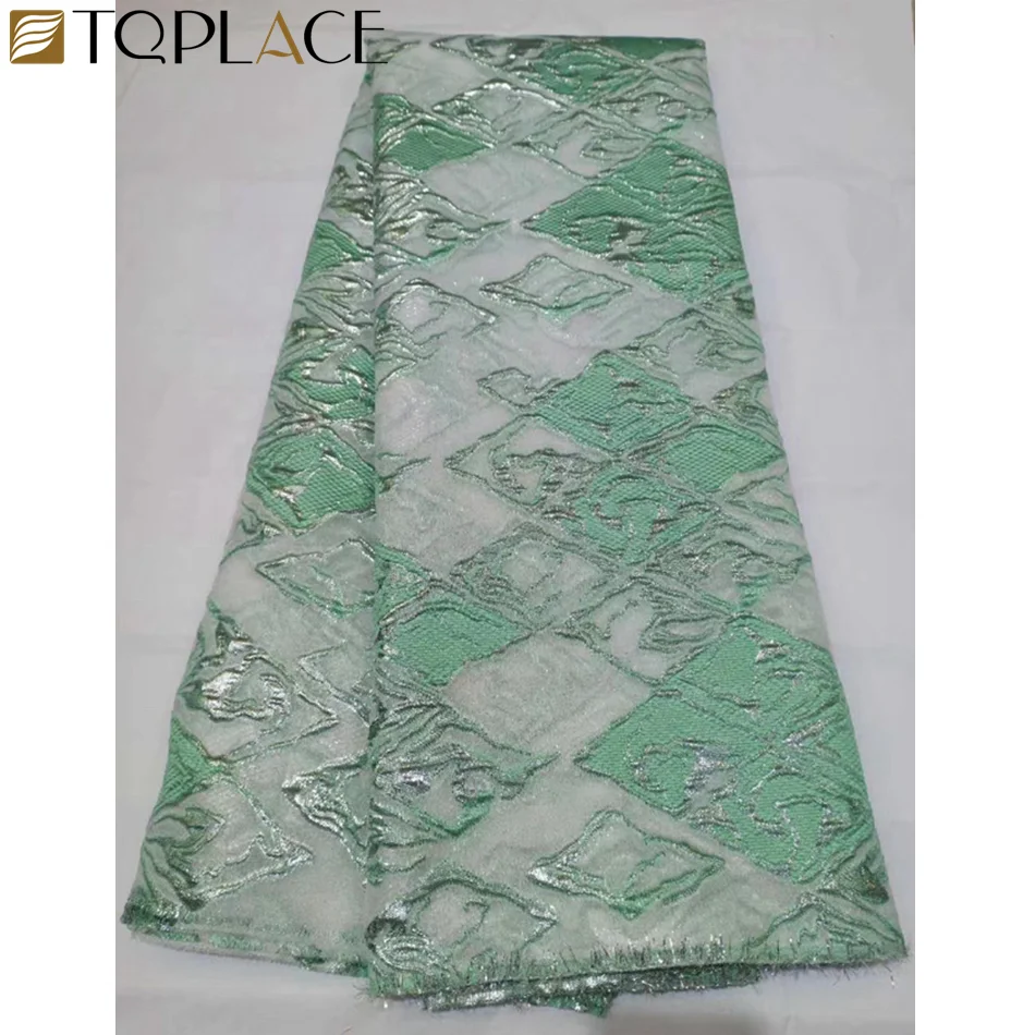 

Jacquard Brocade Lace Fabric African Organza Lace Fabric Nigerian Lace Fabric 2020 High Quality For Women Dress, Green,fushia pink,aqua,yellow,orange