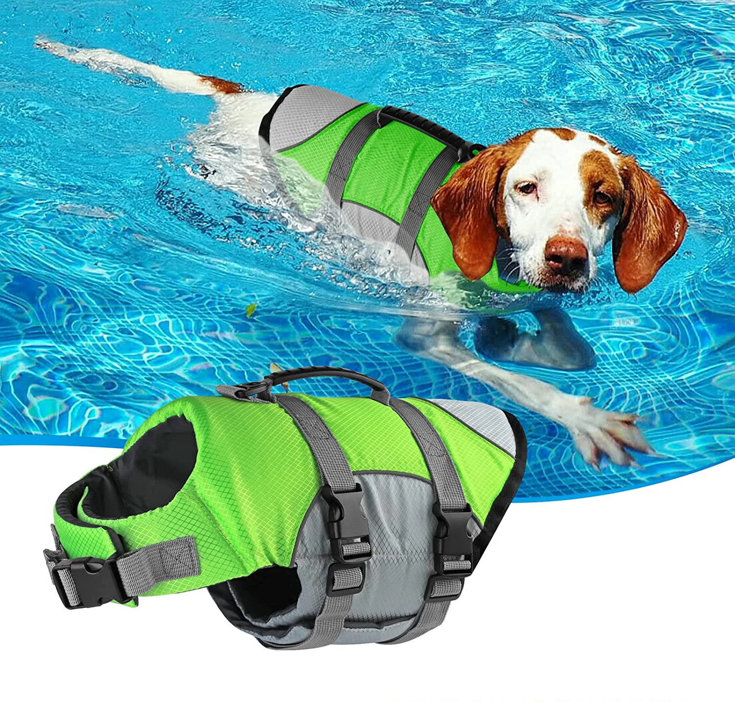 

Reflective Dog Life Jacket Sport Safety Rescue Vest Clothes for Pet Designer Dog Adjustable Vests Puppy Float Swimming Pet Vests