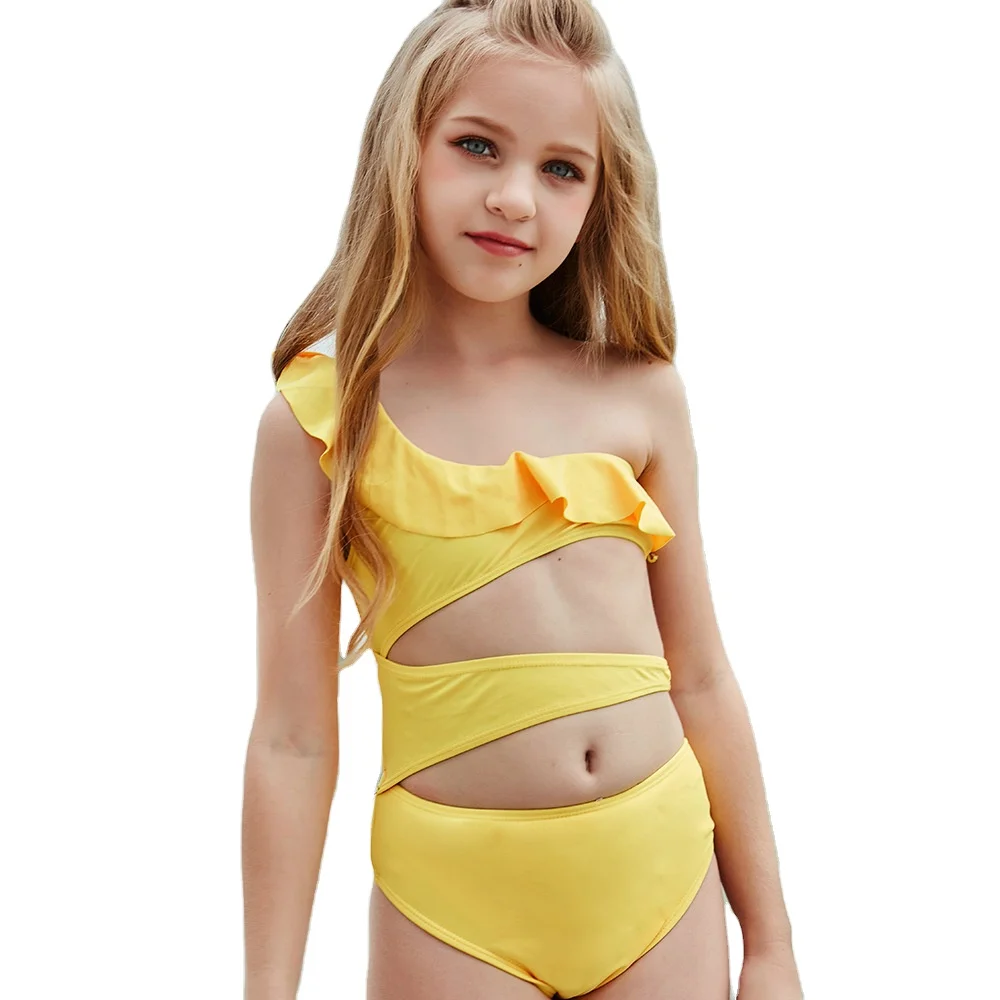 

New arrival baby girls' one piece swimwear swimsuit bathing suit 15 12 year old young little girls bikini kids child swimwear, Picture showed