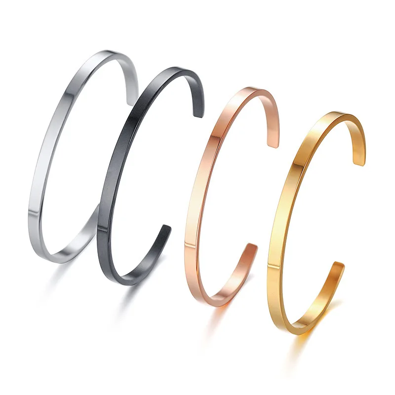 

Wholesale women jewelry 4mm 316l stainless steel bangle bracelet, Picture