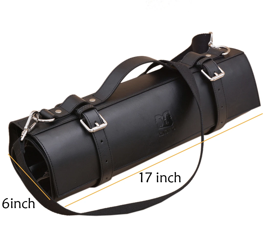 Handmade Professional Leather Knife Roll Kitchen Knife Tool Bag Hunter Pro Scratch Proof Travel