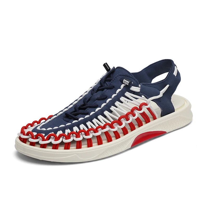 

Summer woven beach men's shoes casual outdoor sandals beach walking shoes for men fashion men's trendy sandals