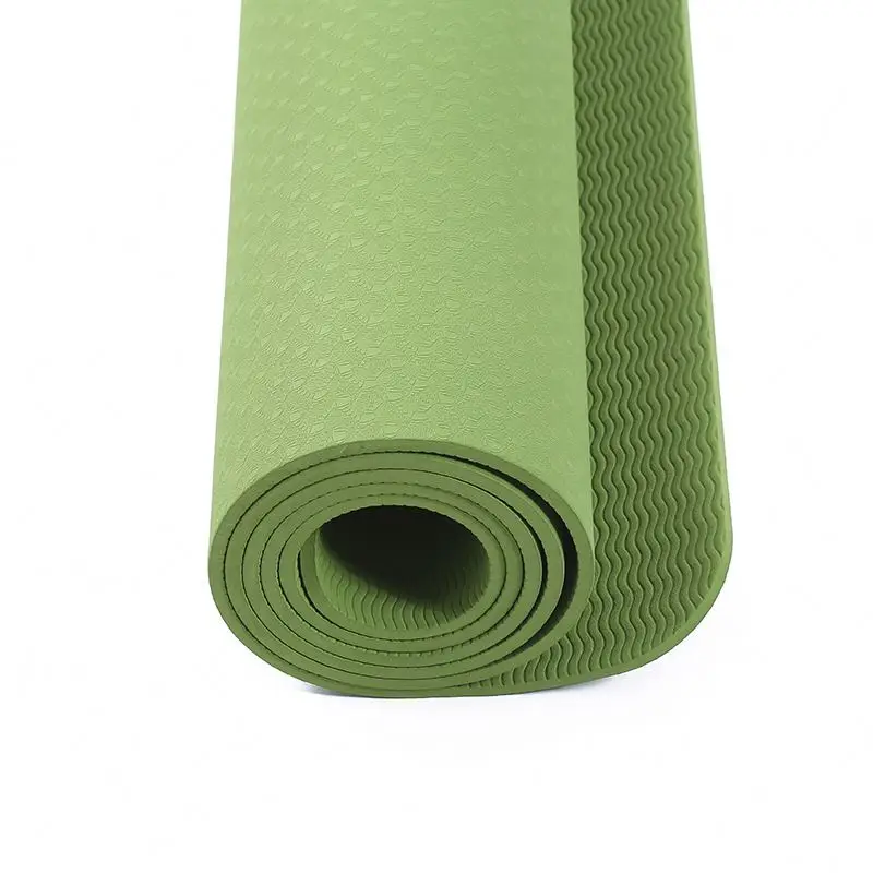 

Hot Sale rohs certificate good quality body line TPE yoga mat From China