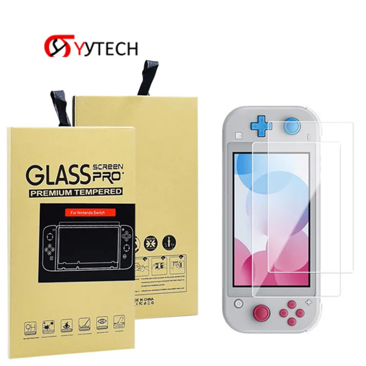 

SYYTECH 2 in`1 Tempered Glass Film Screen Protector for NS Nintendo Switch Lite Mini, Transparent