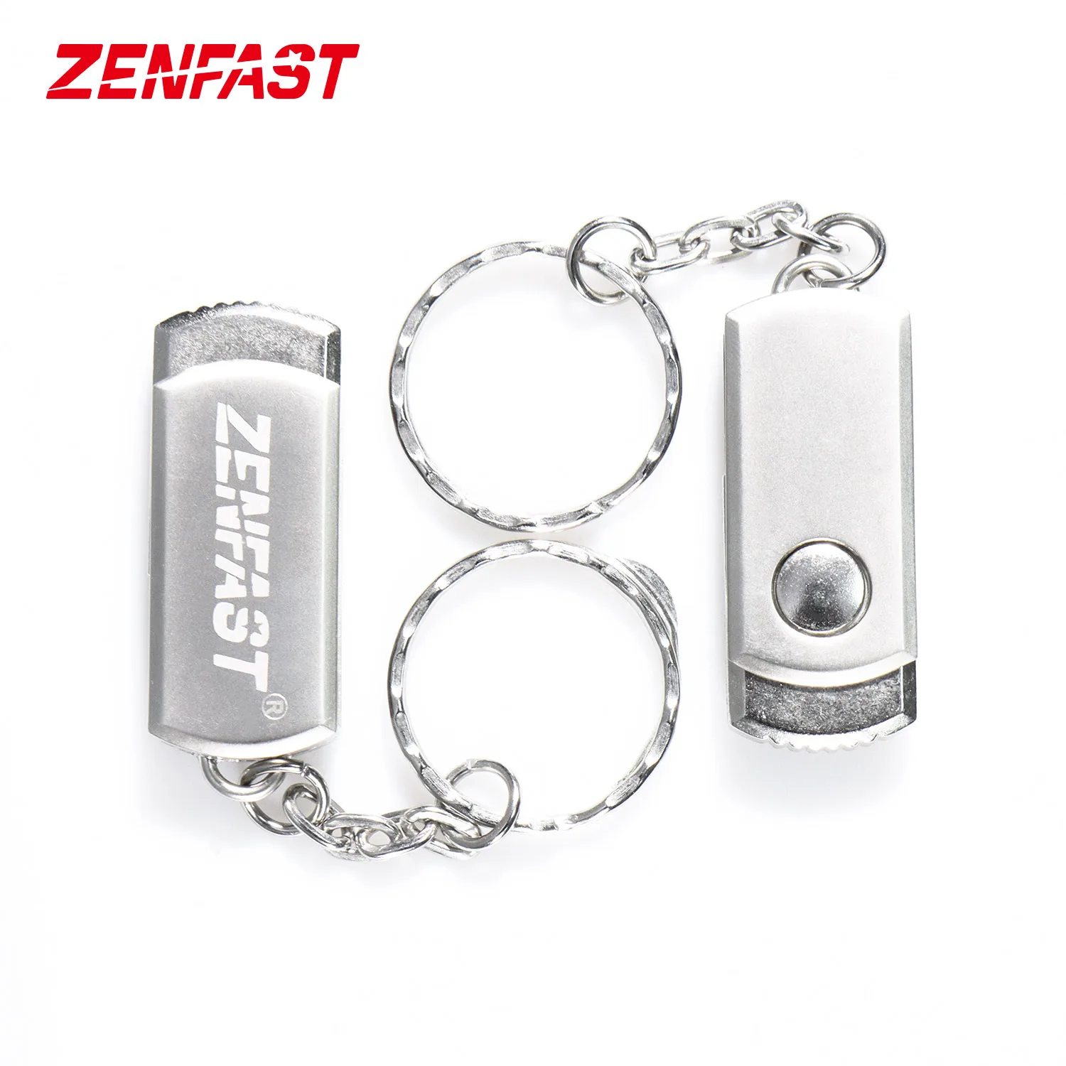 

ZENFAST Custom 4GB 8GB 16GB 32GB 64GB USB Flash Drive Metal Stainless Steel USB 2.0 Pen Drive OEM ODM Dropshipping Usb Stick, Silver