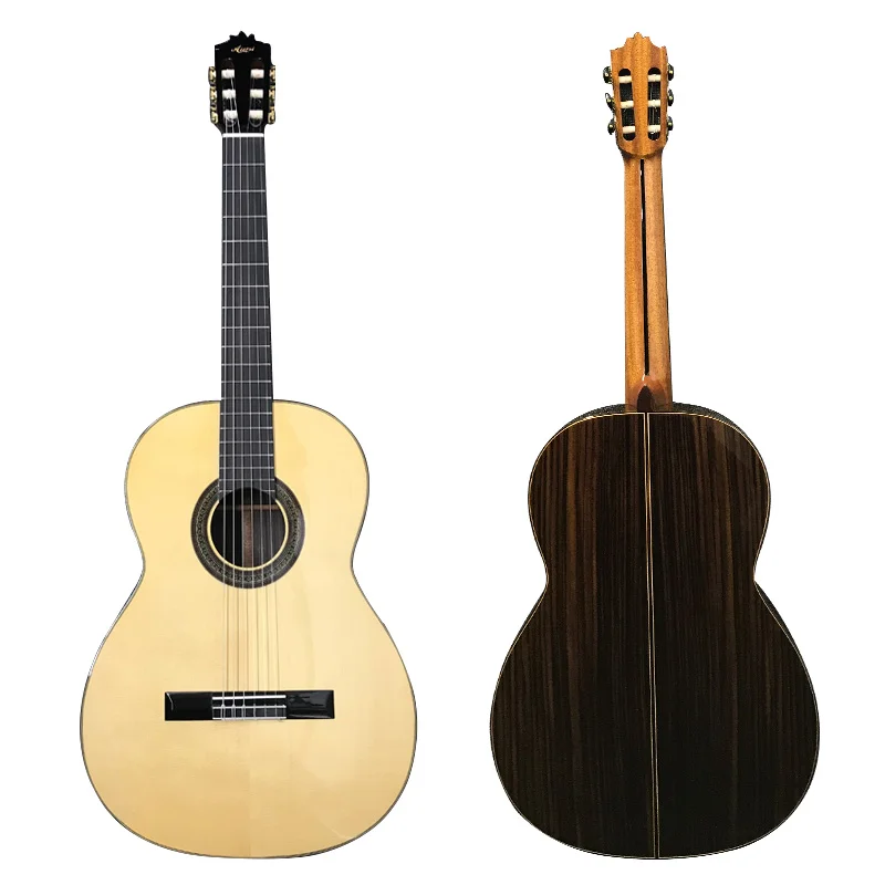 

Chinese custom Aiersi brand high grade all solid professional guitars handmade vintage spanish classical guitars