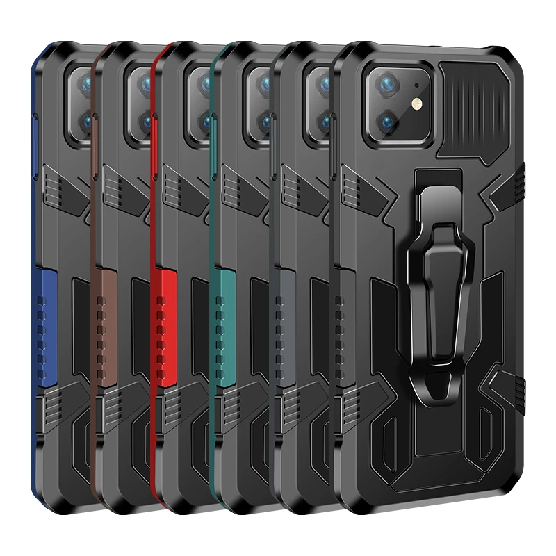 

Case for Samsung S20 Ultra hard Mech Warrior TPU+PC+Magnet Phone Case Cover for iPhone 12 Pro Max, Black