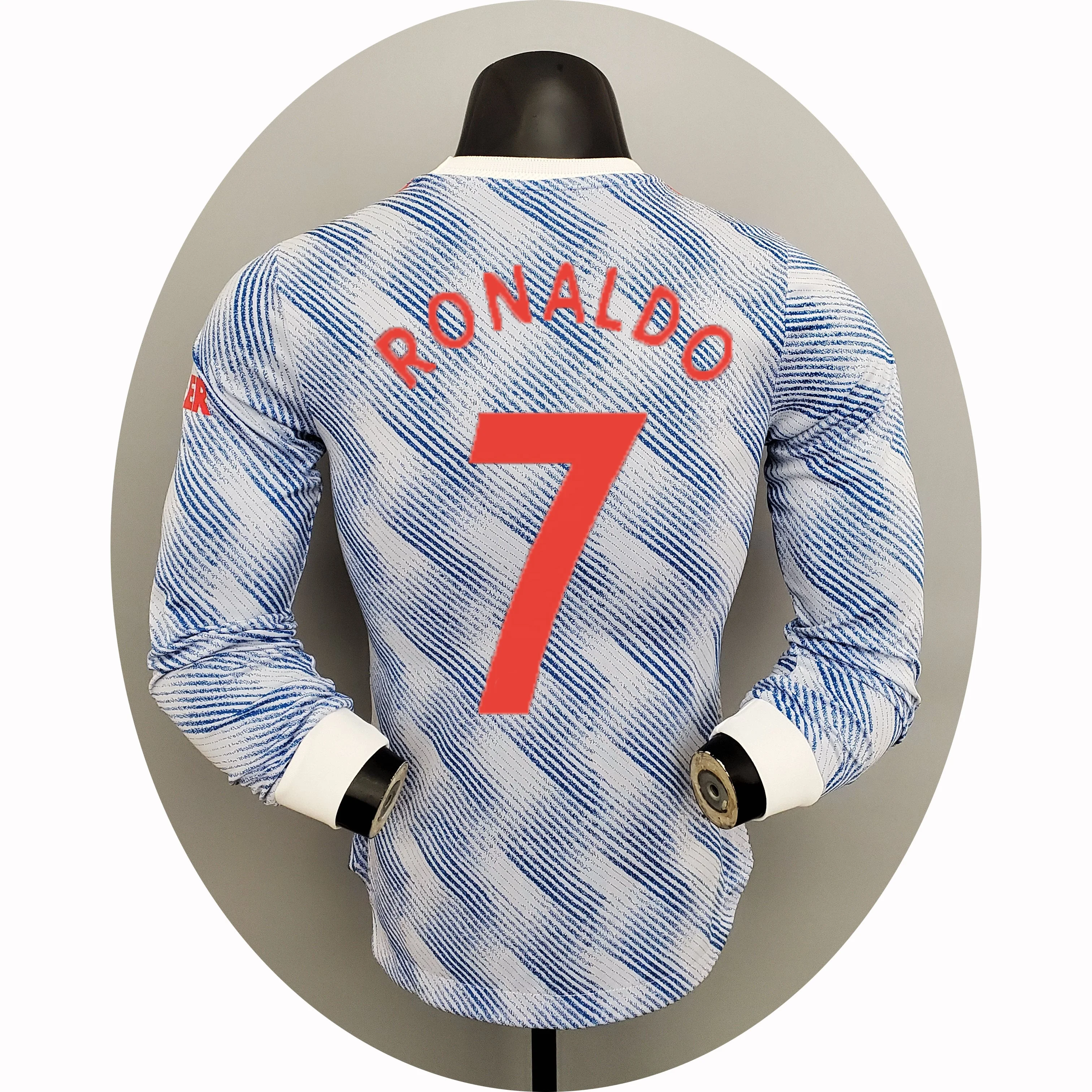 

2022 soccer club uniform long sleeve football man jersey Ronaldo 7 soccer jersey utd away jersey player version