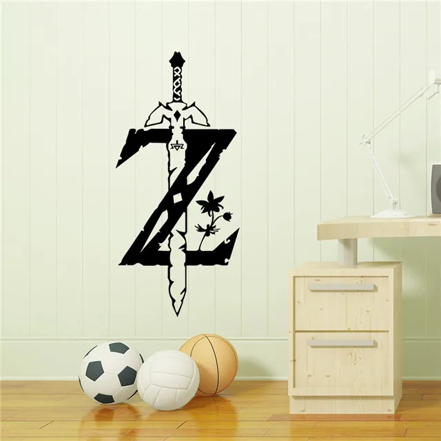 

Z Letter Carved Stickers for Bedroom Decoration Custom Decorative Wallpaper, As picture