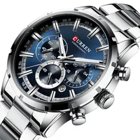 

CURREN 8355 Top Brand Luxury Man WristWatch Waterproof Chronograph Sport Men Watch Military Army Stainless Steel Male Clock