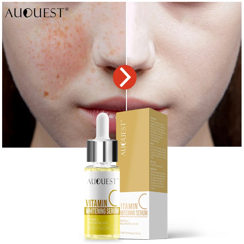 

Private Label Skin Care Vitamin C Serum Whitening Brightening Anti-freckle Moisturizing with Hyaluronic Acid