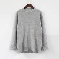 

2019 new design autumn and winter women gray korean sweater free size for office