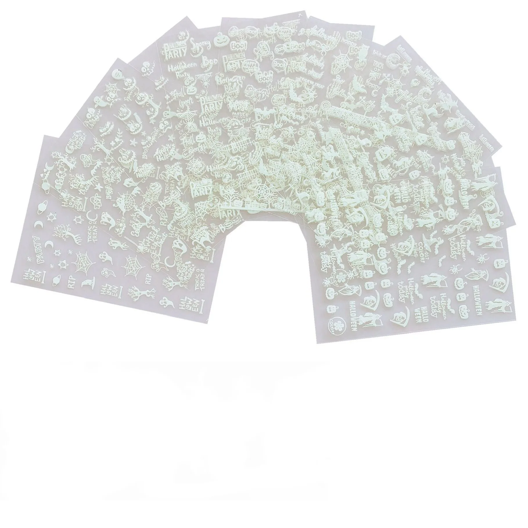 

3D nail art sticker luminous effect butterfly leaf flower nail art decals shining glitter decoration manicure tips, Picture