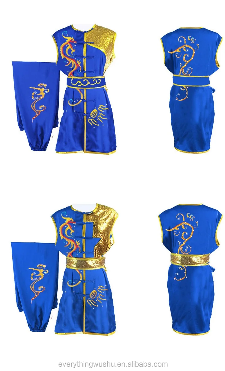 Custom Premium Embroidery Wushu Kungfu Competition Uniform Nanquan Uniforms for Wushu Class and Team