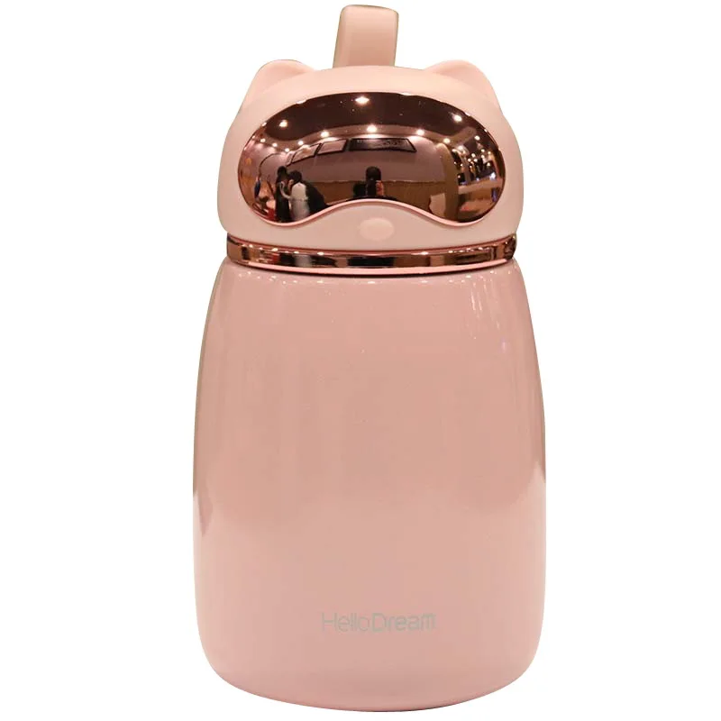 

350ml mug portable gift stainless steel student couple cup termos thermos water bottle cat vacuum flask tumbler cups in bulk