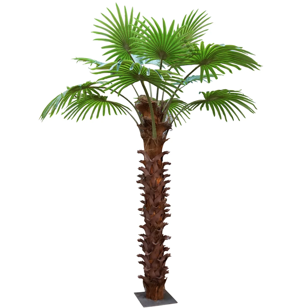 

3m high Factory price large outdoor/indoor artificial palm tree leaves plants for garden decoration, Green(customizable)