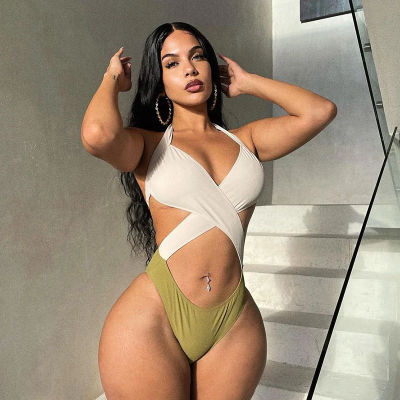 

CuteNOVA M21BS191 Sexy Blackless Women Bra T-pants Bodysuits Split Strap Tube Top Female Bandage Bodysuits, Picture