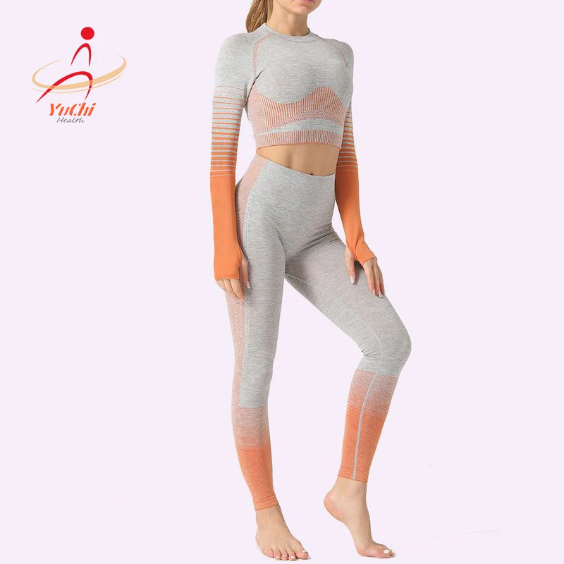

Factory 2021 Women's Yoga Fitness Dance stripe high elastic hip lifting training suit, 8 colors