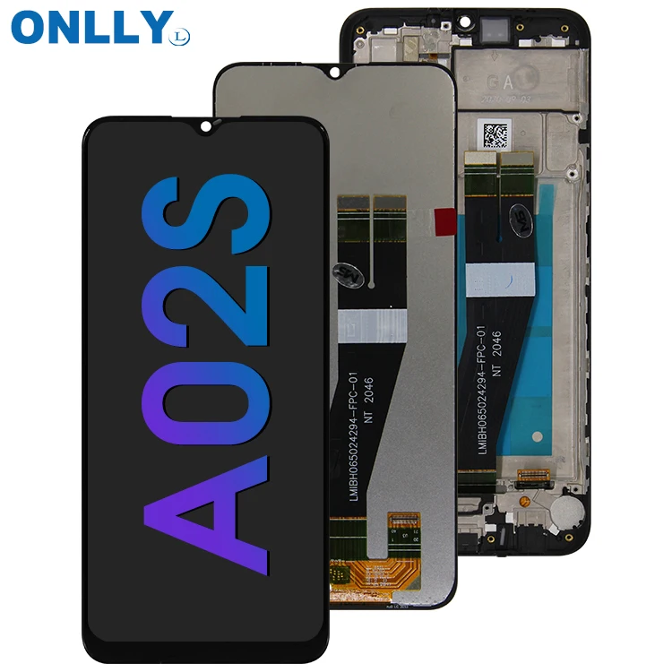 

For samsung A02 pantalla samung a02s lcd for samsung galaxy a02s screen, Black