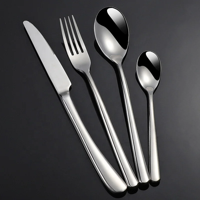 

2020 High quality 18/10 metal silverware cutlery set stainless steel 18/8 flatware set, Natural color