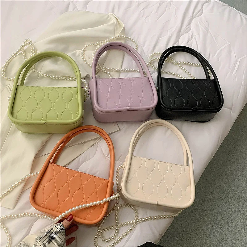 

2021 Popular Women Pearl Handbag Fashion Luxury Hand Bags Shoulder Purses For Girls