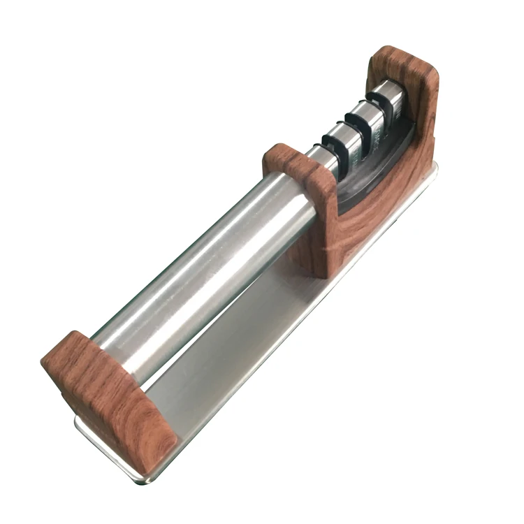 

Eco-friendly High Quality Durable Restore and Polish Blades Manual 3 Stage Kitchen Knife Sharpener