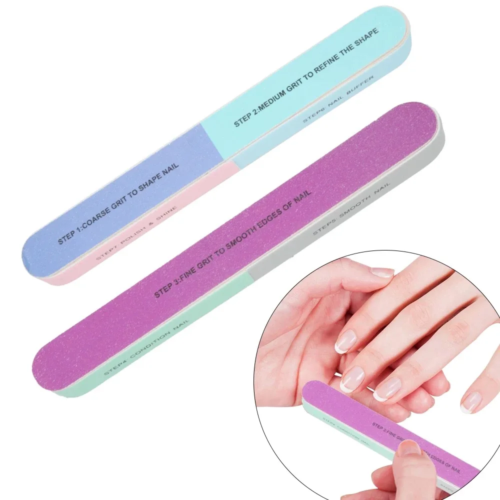 

Free Shipping Professinoal 7 in 1 Colorful Nail Files Multifunction Polish Shiner Nail Buffer Block Nail Files and buffers set, Multicolor