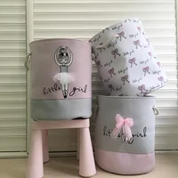 

APHACATOP New Design Pink Color cotton Clothes storage box Children's toy foldable laundry basket