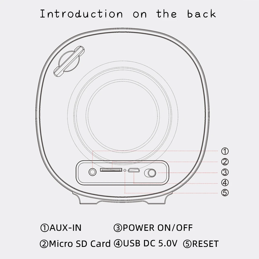 Mini Aux Tf Mini Music Subwoofer Speaker Musky Dy52 outdoor Portable Wireless Active Speaker with hands free - ANKUX.COM