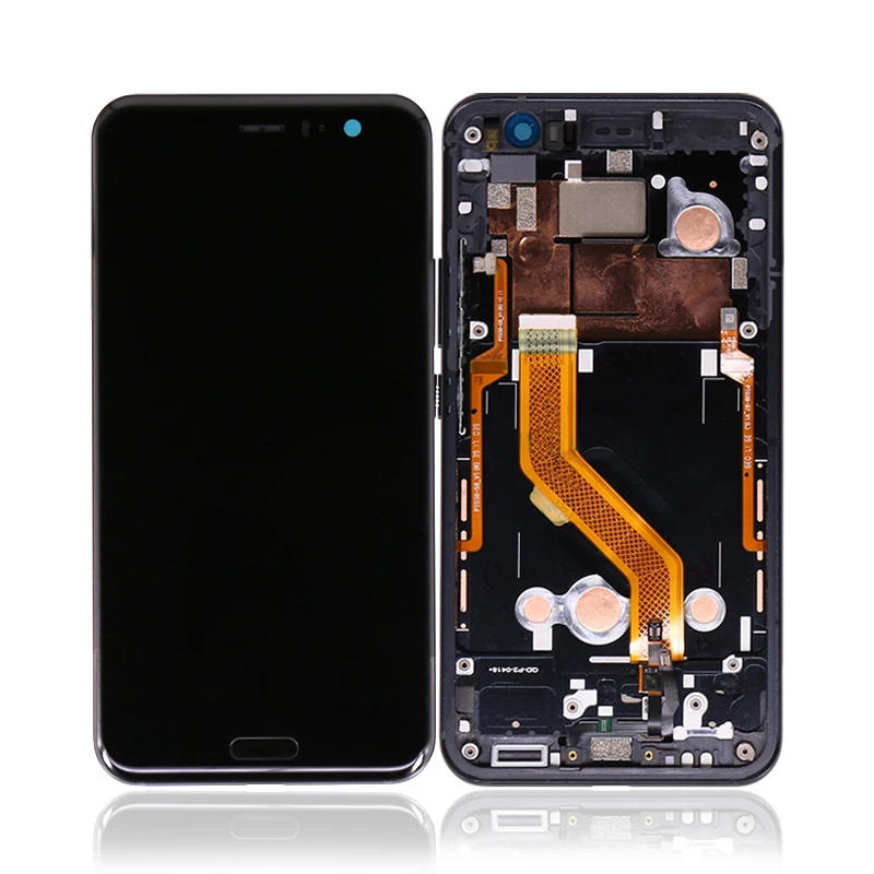 

LCD for HTC U11 Screen Panel for HTC U11 LCD Display with Touch Screen and Frame With Sensor Flex Assembly, Black blue