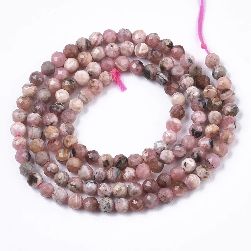 

PandaHall 3mm Round Natural Argentina Rhodonite Beads