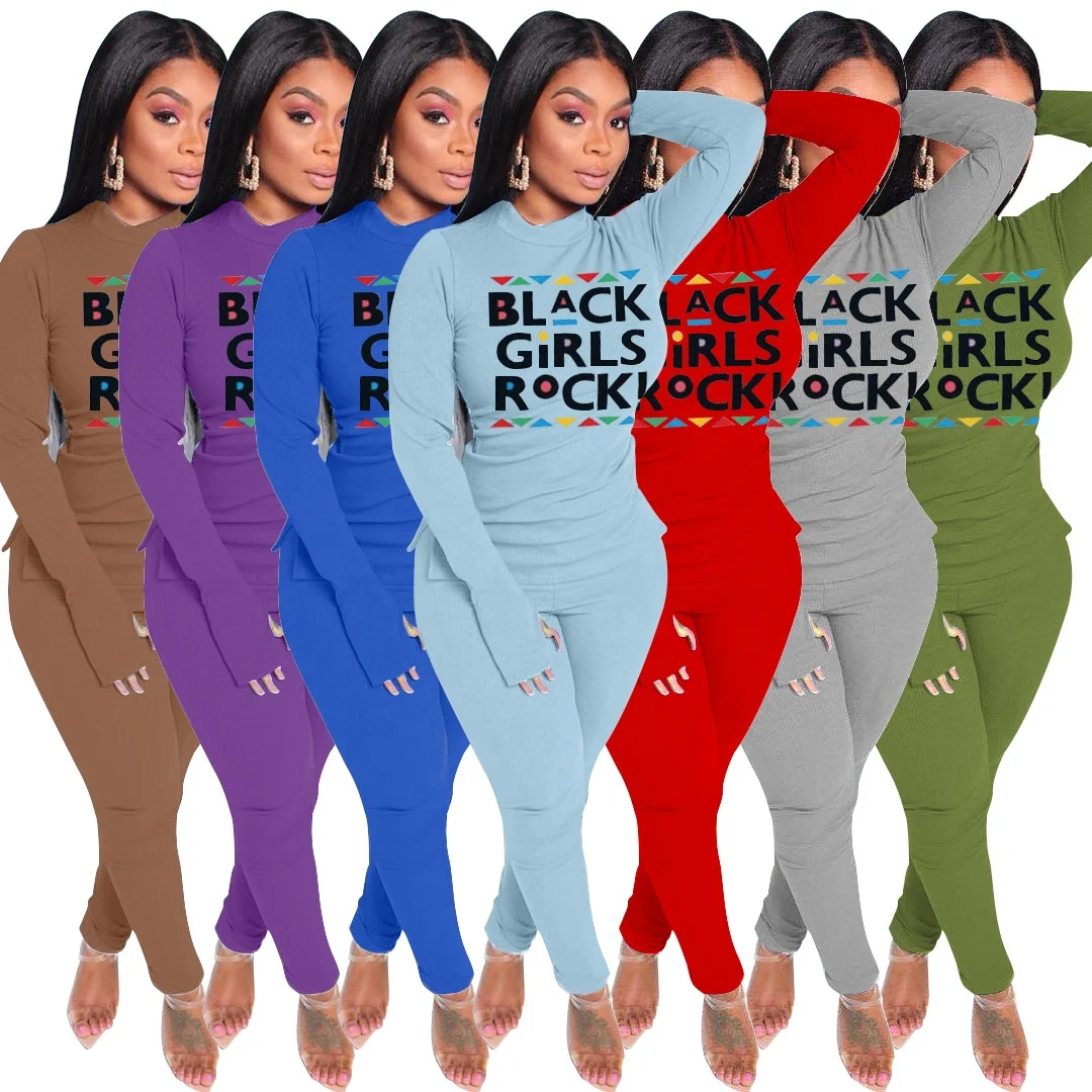 

black girls set women Spring Plus Size sweatwear tracksuit women Clothing Sets casual logo custom Two Piece Pants Joggers Set, Red,purple,gray,black,rose red,blue,light green,green,light blue