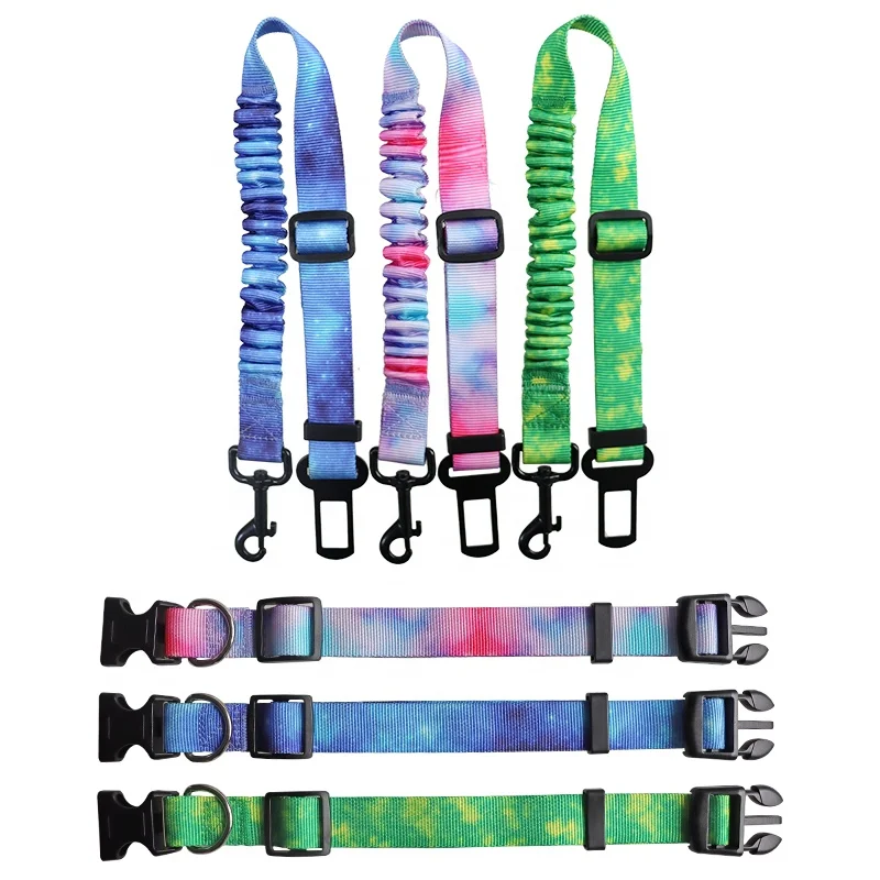 

High Quality Nylon Adjustable Strap Buckle From 21 to 29 Inches Safety Dog Harness Leash Vehicle Pet Car Seat Belts