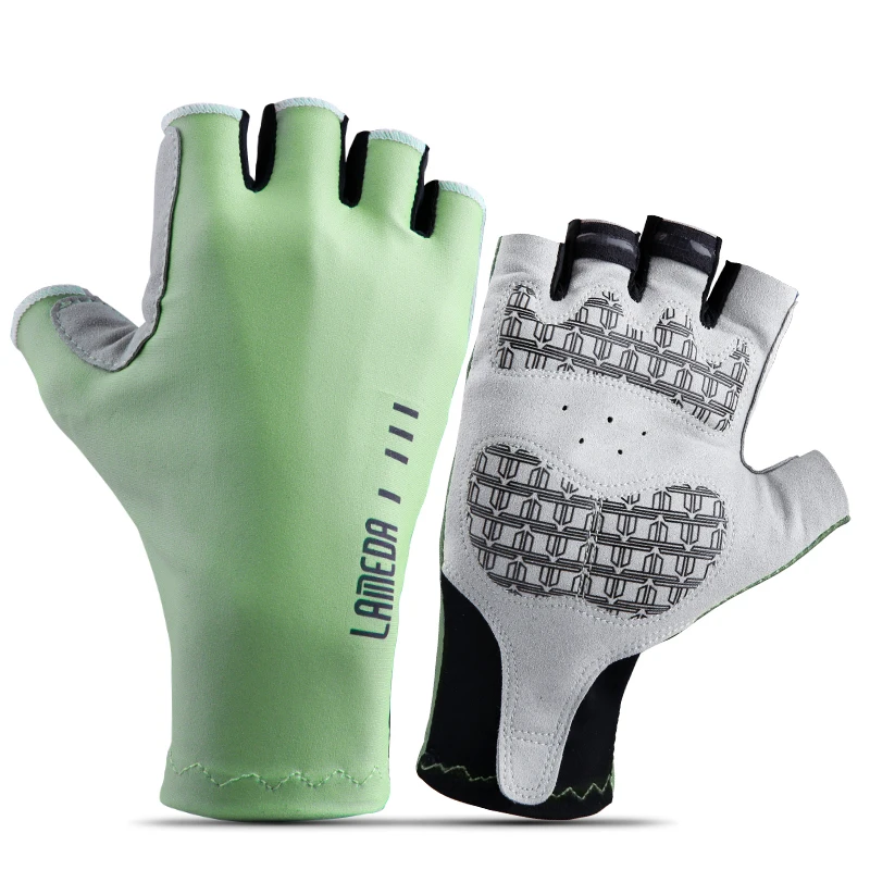 

LAMEDA Summer Autumn Half Finger Mitts Breathable Road Cycling Hand Bike Gloves